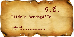 Illés Bendegúz névjegykártya